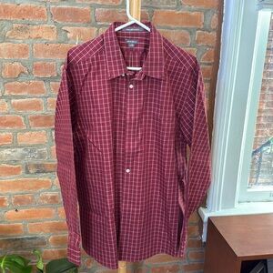 Red Long Sleeve Button Down XL